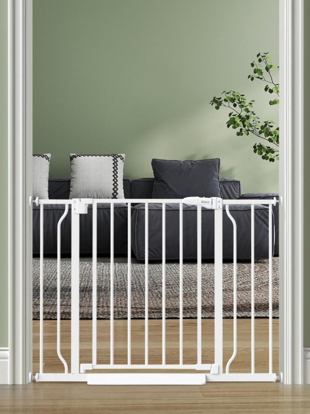 NEW Cideny Baby Gate Auto Close, 29"-40" Dog Gate Indoor for Stairs & Doorways